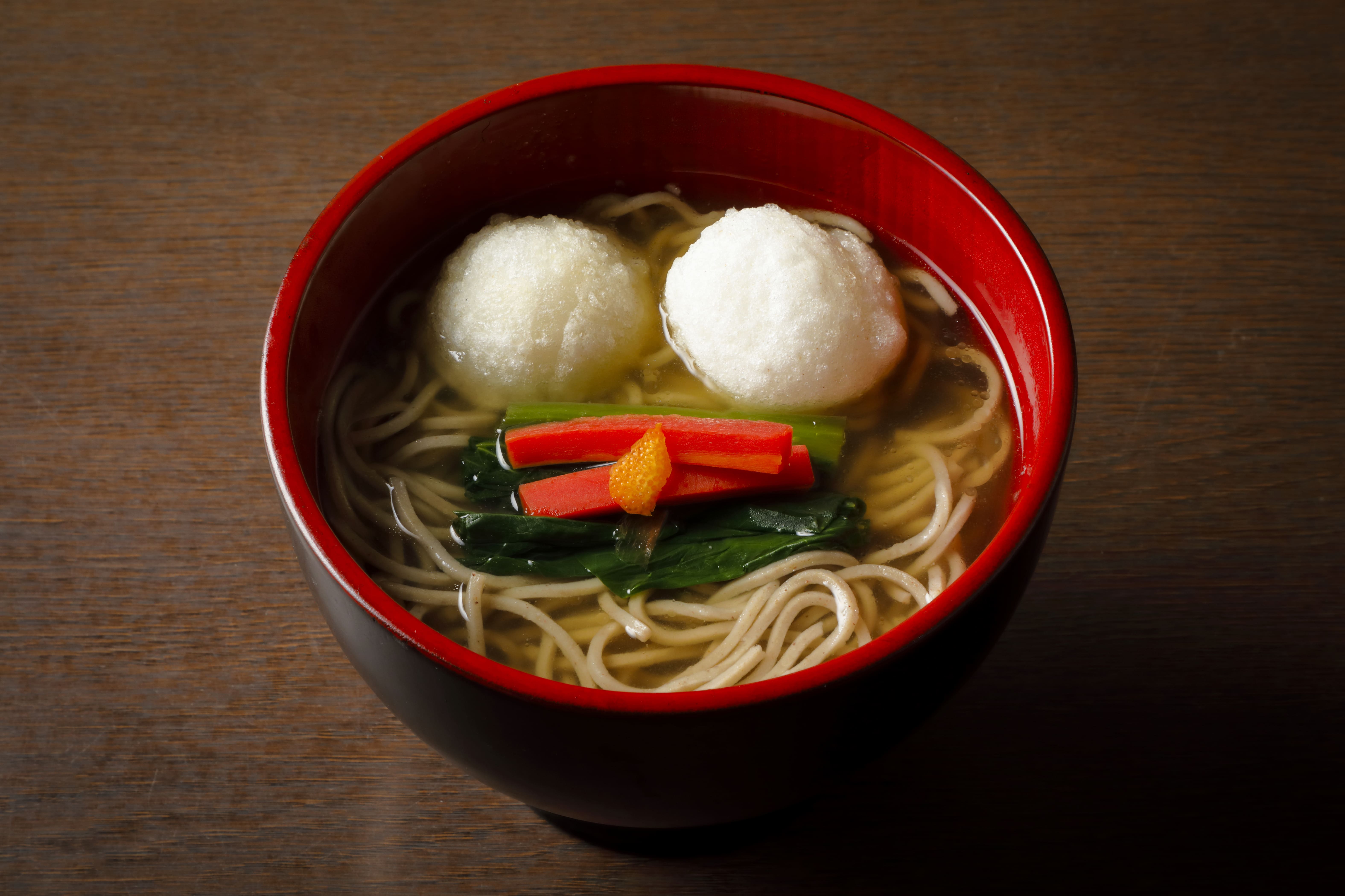 揚げ餅入り蕎麦